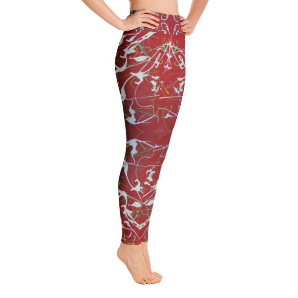 White Splatter Yoga Leggings - Image 3