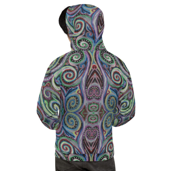 Birthday Swirls Unisex Hoodie - Image 2