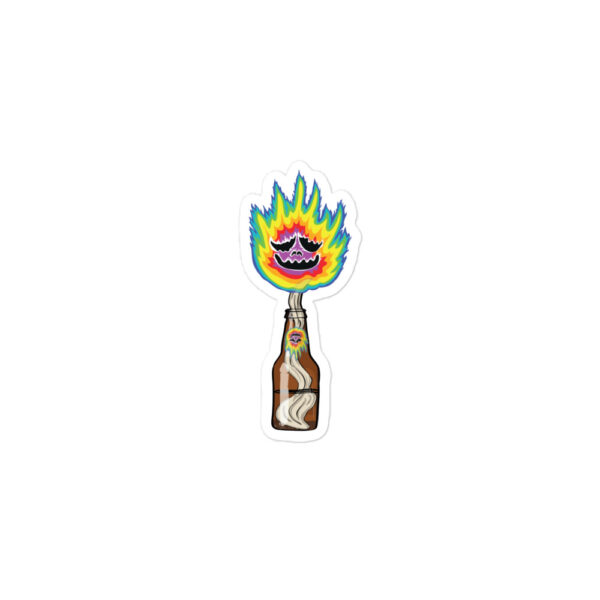 Molotov Cuddles Rainbow Flame Bubble-free stickers - Image 2