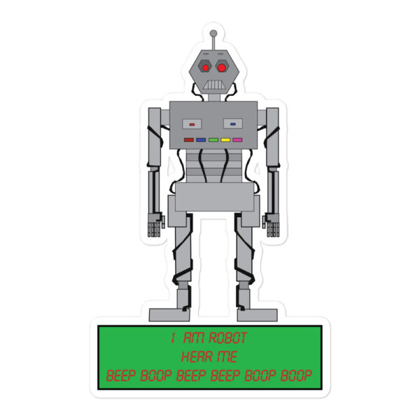 I am Robot Bubble-free stickers