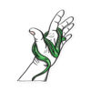 Snake in Hand Bubble-free stickers