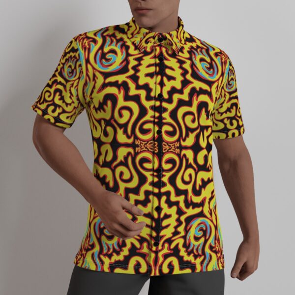 RYB Swirls All-Over Print Men's Shirt