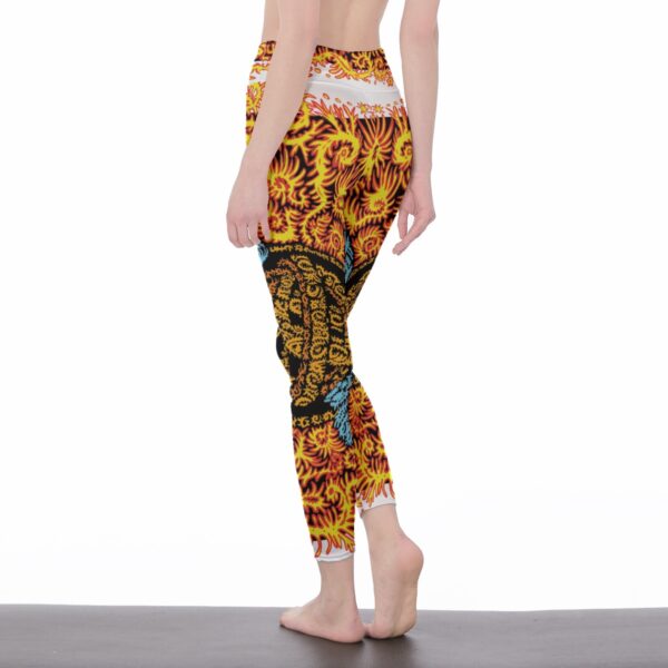 Biblically Accurate Psychedelics All-Over Print Women's High Waist Leggings | Side Stitch Closure - Image 3