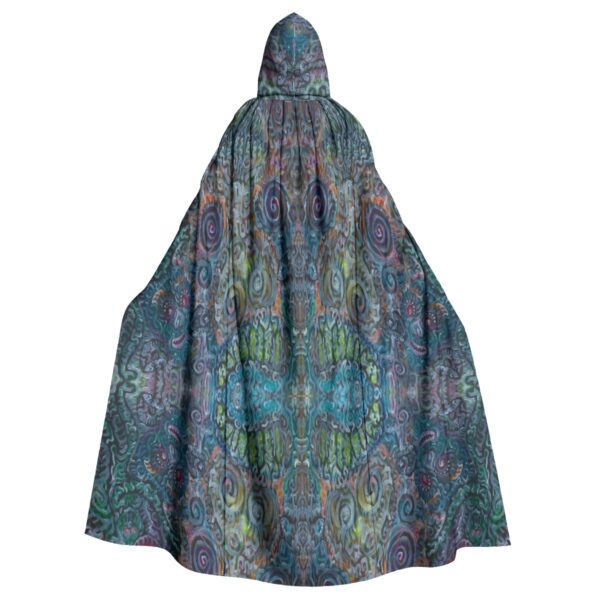 Neon Swirls All-Over Print Unisex Hooded Cloak - Image 2