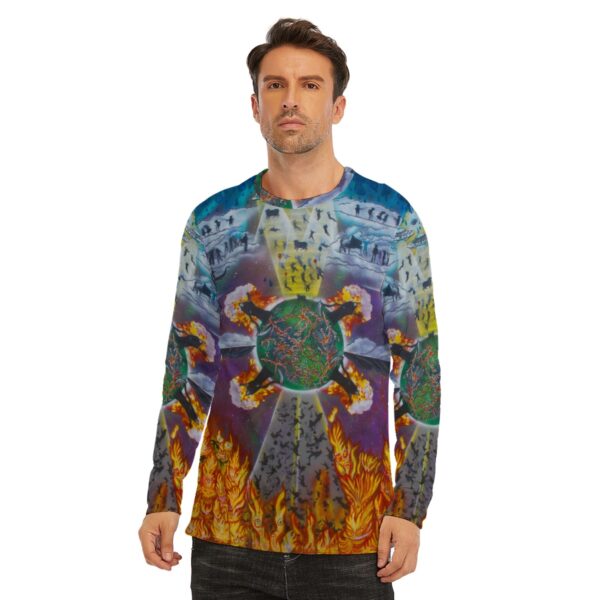 Stairway to heaven/ Highway to Hell All-Over Print Long Sleeve T-Shirt | 190GSM Cotton
