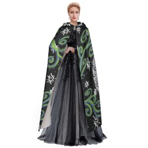 Swirl Moon All-Over Print Unisex Hooded Cloak