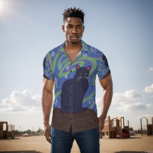 Mystery of the black cat All-Over Print Men's Shirt