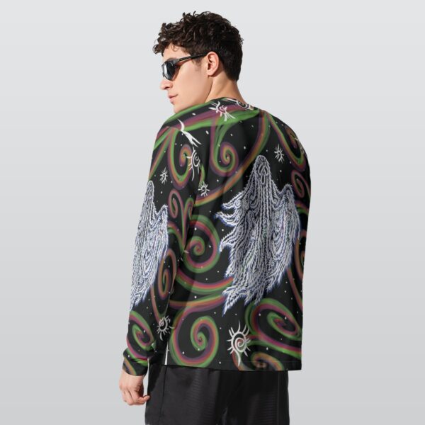 when the swirls ghost All-Over Print Long Sleeve T-Shirt | 190GSM Cotton - Image 2