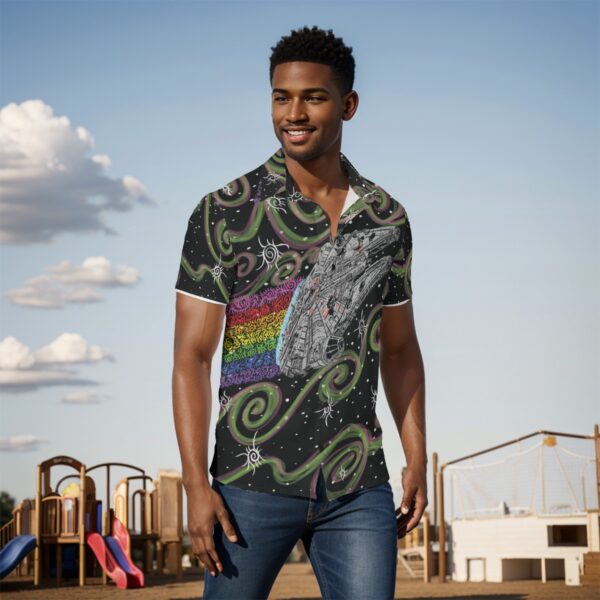 Swirly Millennium Falcon All-Over Print Men's Shirt - Image 2