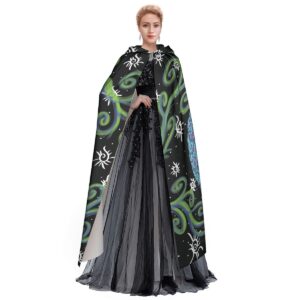 Neon Swirls Moon All-Over Print Unisex Hooded Cloak