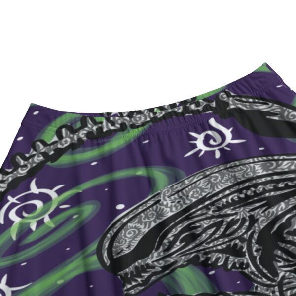 Swirly Xenomorph All-Over Print Women's Long Maxi Skirt With Pockets - Image 3