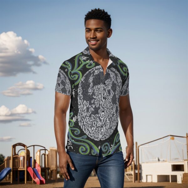 Swirl Moon All-Over Print Men's Shirt - Image 2