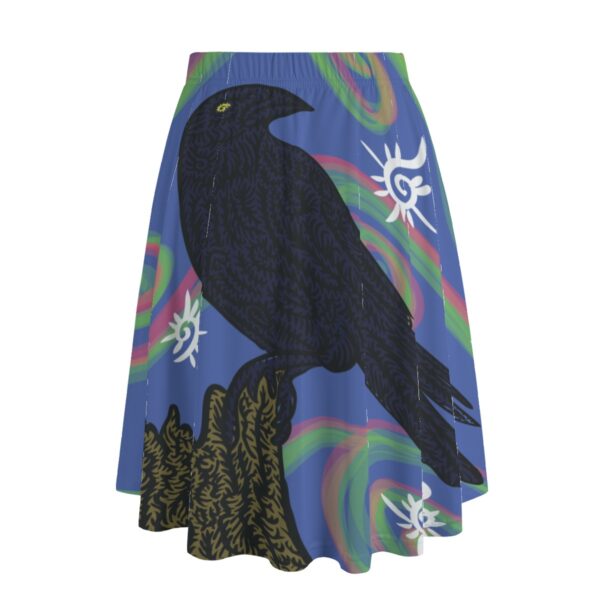 Crow of Swirls  All-Over Print Women's Long Maxi Skirt With Pockets - Image 2