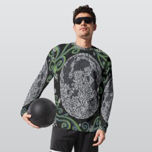 Swirly Moon All-Over Print Long Sleeve T-Shirt | 190GSM Cotton
