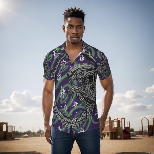 Swirly Xenomorph All-Over Print Men's Shirt