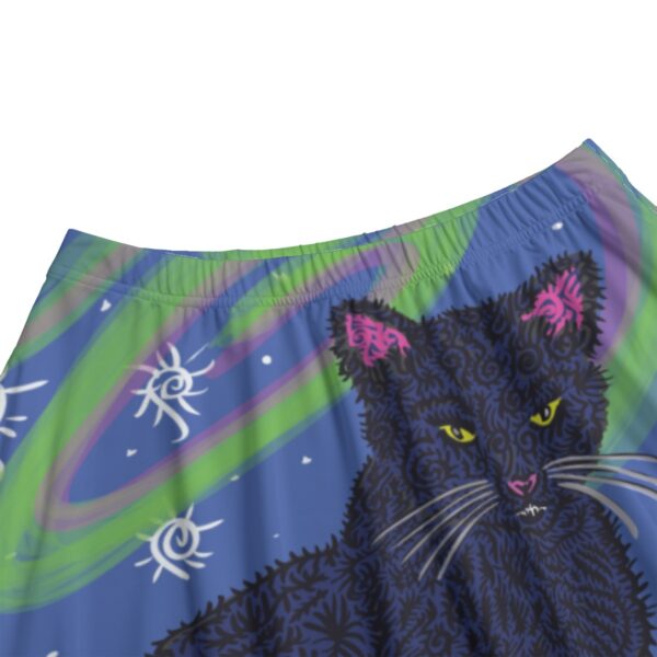 Mystery of the black ca All-Over Print Women's Long Maxi Skirt With Pockets - Image 3