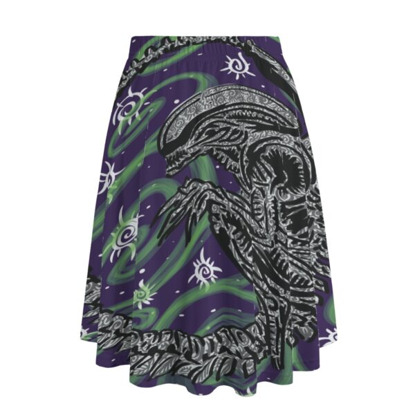 Swirly Xenomorph All-Over Print Women's Long Maxi Skirt With Pockets - Image 2