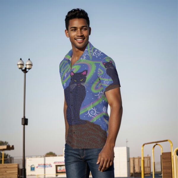 Mystery of the black cat All-Over Print Men's Shirt - Image 3