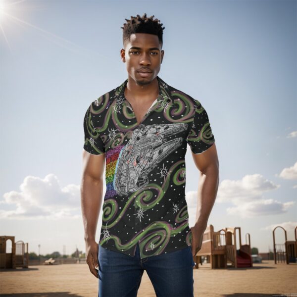 Swirly Millennium Falcon All-Over Print Men's Shirt