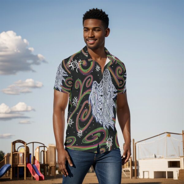When the Swirls Ghost All-Over Print Men's Shirt - Image 2