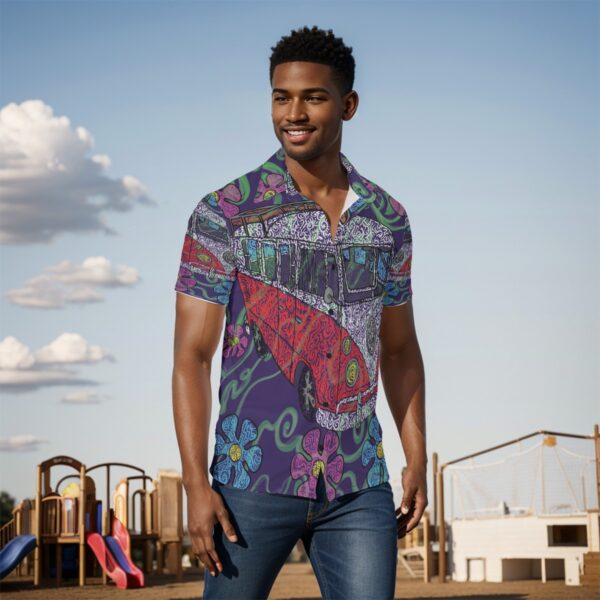 Trippy Hippy Van All-Over Print Men's Shirt - Image 2