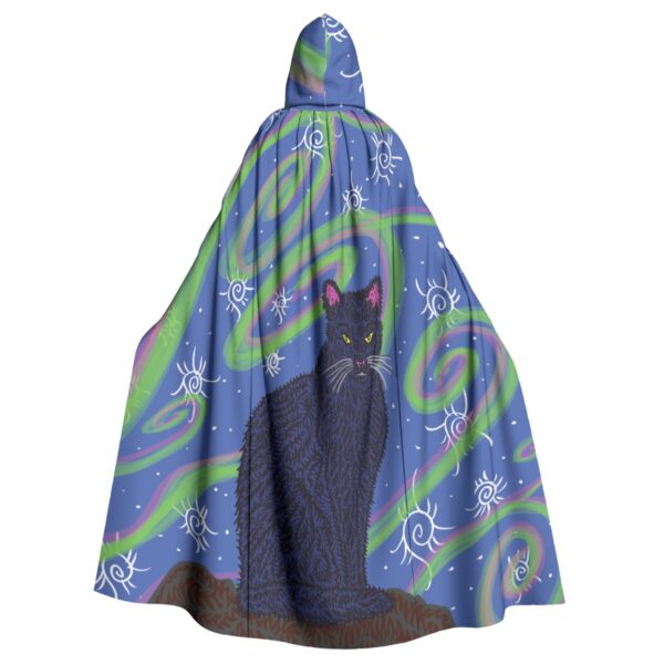 mystery of the black cat All-Over Print Unisex Hooded Cloak - Image 2