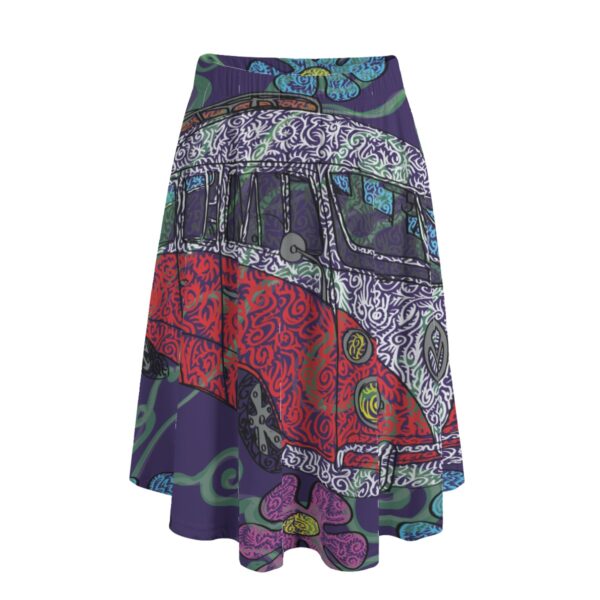Trippy Hippy Van All-Over Print Women's Long Maxi Skirt With Pockets