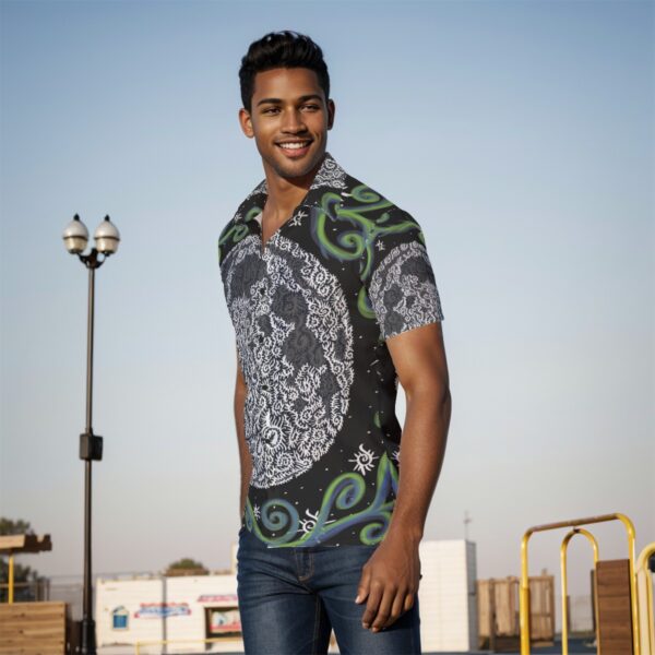 Swirl Moon All-Over Print Men's Shirt - Image 3