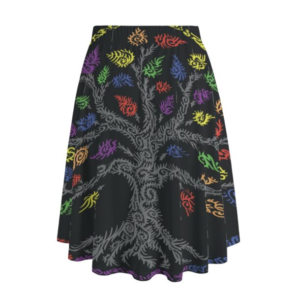 Swirly Tree of Life All-Over Print Women's Long Maxi Skirt With Pockets - Image 2