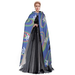 Crow of Swirls All-Over Print Unisex Hooded Cloak