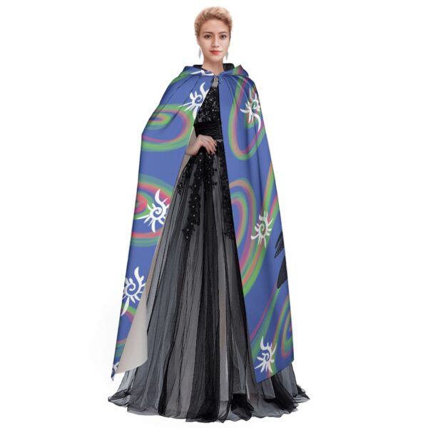 Crow of Swirls All-Over Print Unisex Hooded Cloak