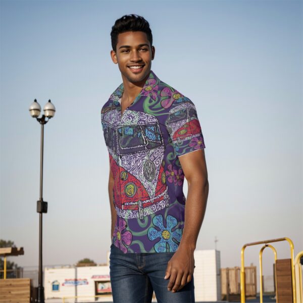 Trippy Hippy Van All-Over Print Men's Shirt - Image 3