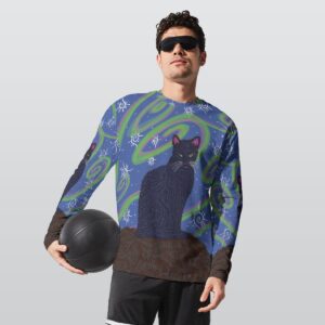 Mystery of the black cat All-Over Print Long Sleeve T-Shirt | 190GSM Cotton
