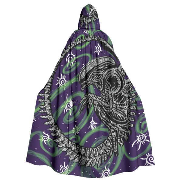Swirly Xenomorph All-Over Print Unisex Hooded Cloak - Image 2