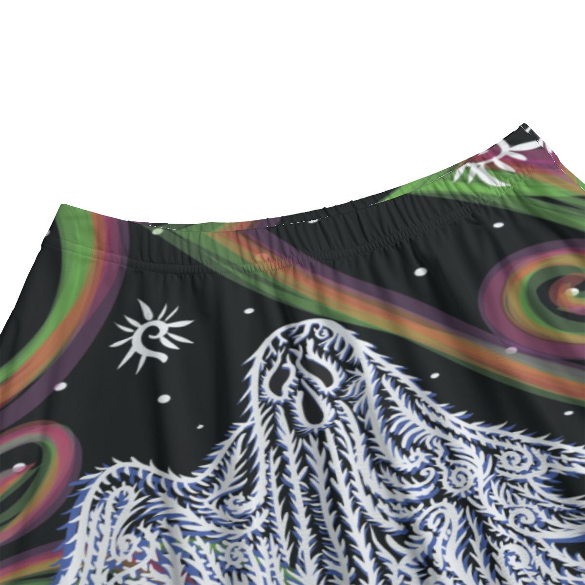 When the Swirls Ghost All-Over Print Women's Long Maxi Skirt With Pockets - Image 3