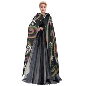 When the Swirls Ghost All-Over Print Unisex Hooded Cloak
