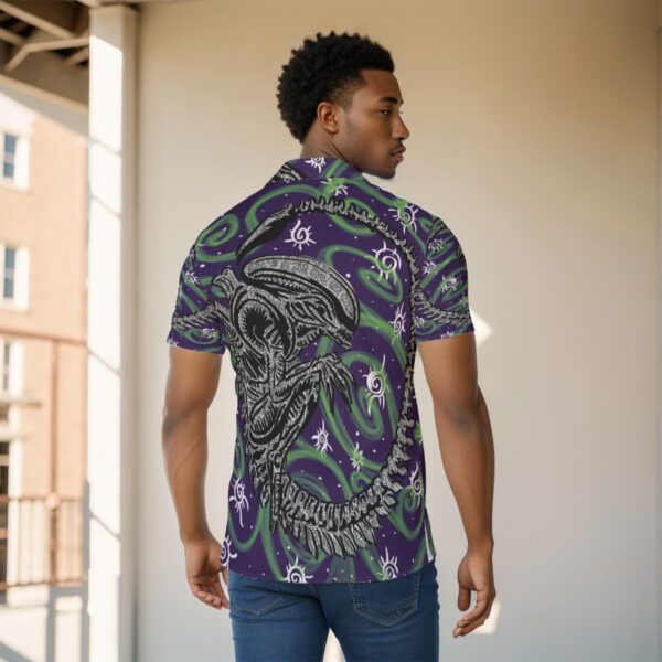 Swirly Xenomorph All-Over Print Men's Shirt - Image 4