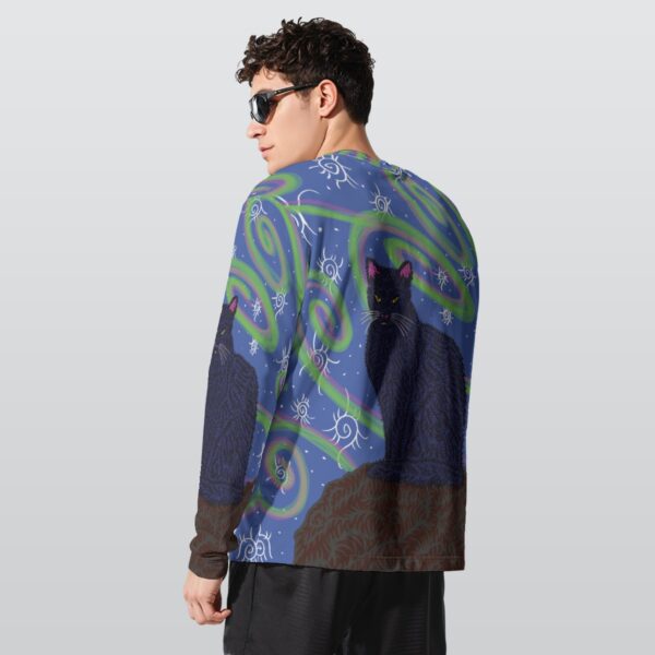 Mystery of the black cat All-Over Print Long Sleeve T-Shirt | 190GSM Cotton - Image 2