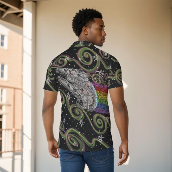 Swirly Millennium Falcon All-Over Print Men's Shirt - Image 4