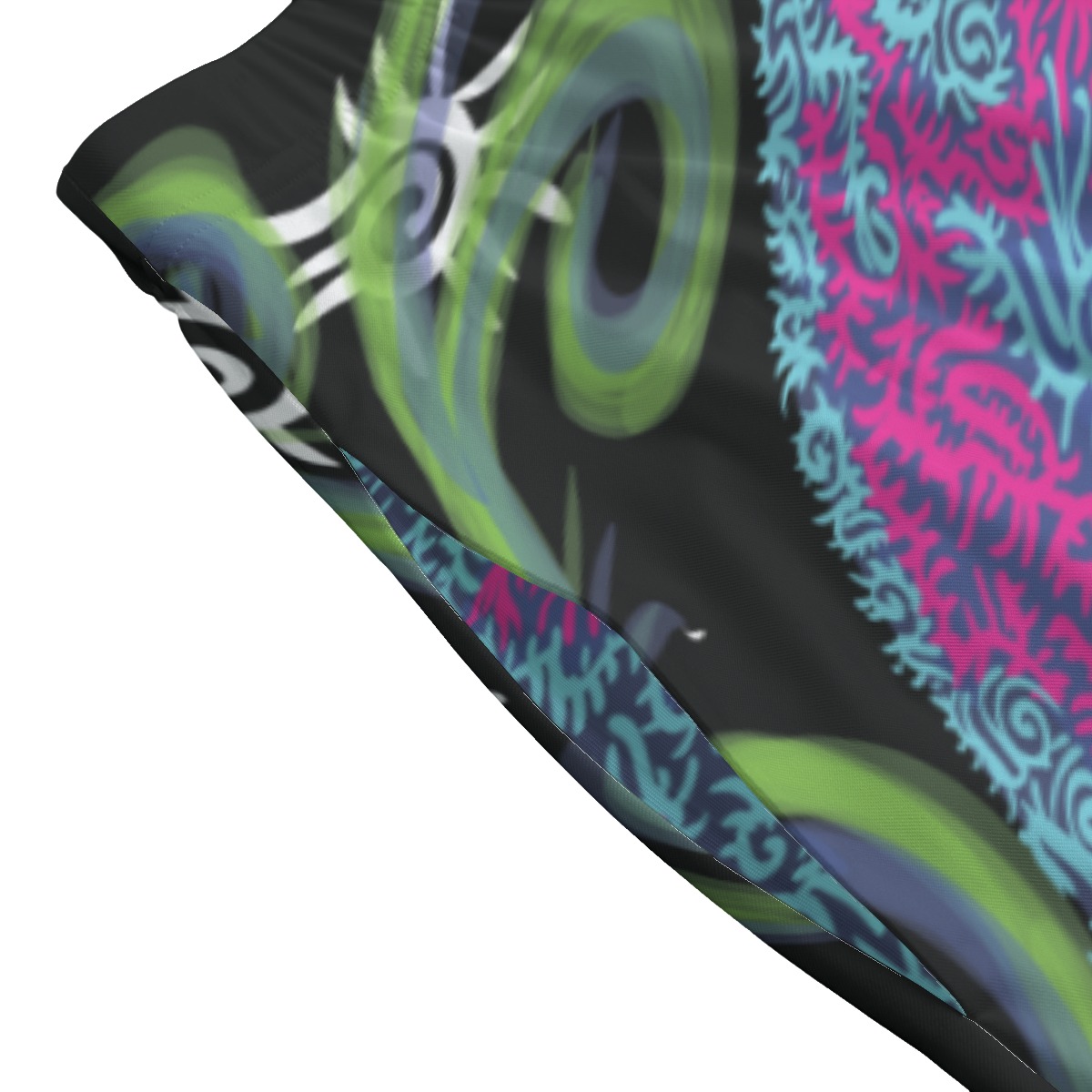 Neon Swirl Moon All-Over Print Women's Long Maxi Skirt With Pockets - Image 4