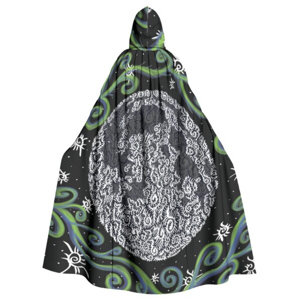 Swirl Moon All-Over Print Unisex Hooded Cloak - Image 2