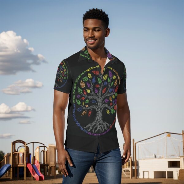 Swirly Tree of Life All-Over Print Men's Shirt - Image 2