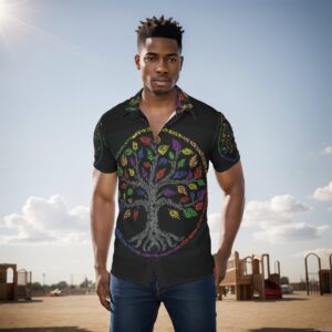 Swirly Tree of Life All-Over Print Men's Shirt