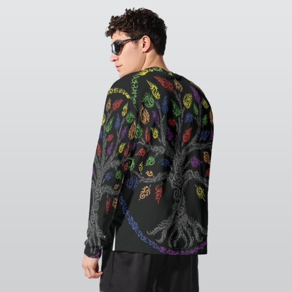 Swirly Tree of Life All-Over Print Long Sleeve T-Shirt | 190GSM Cotton - Image 2