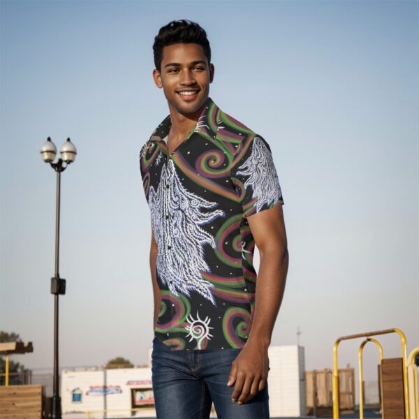 When the Swirls Ghost All-Over Print Men's Shirt - Image 3