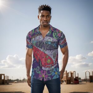Trippy Hippy Van All-Over Print Men's Shirt