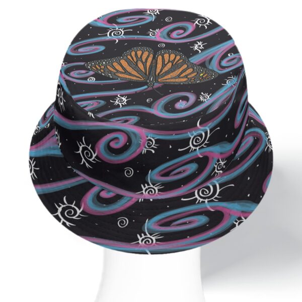Swirly Monarch Double-Side Printing Bucket Hat - Image 7