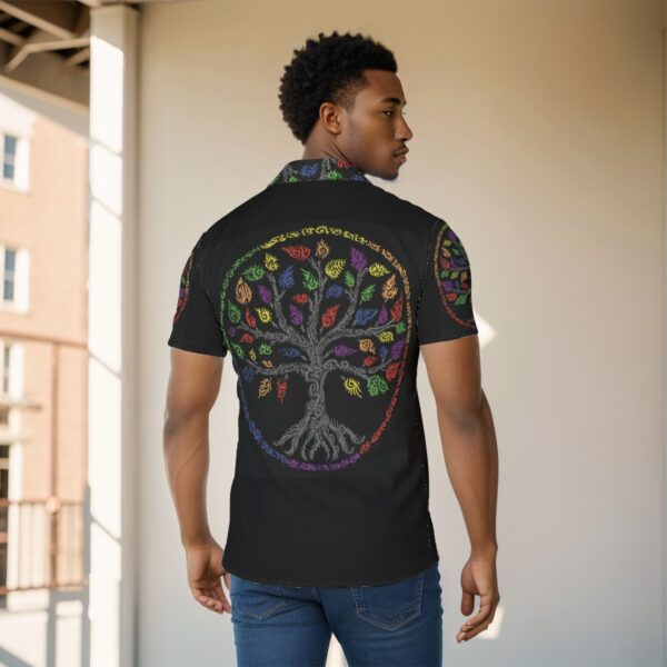 Swirly Tree of Life All-Over Print Men's Shirt - Image 4