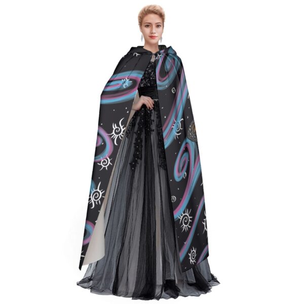 Swirly Monarch All-Over Print Unisex Hooded Cloak