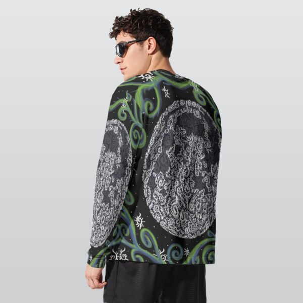 Swirly Moon All-Over Print Long Sleeve T-Shirt | 190GSM Cotton - Image 2